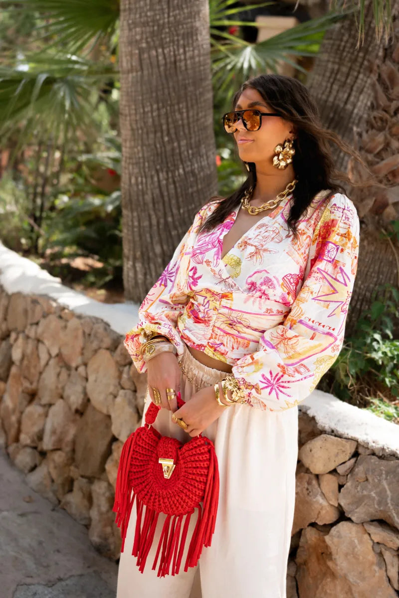  Fabi Print Blouse^