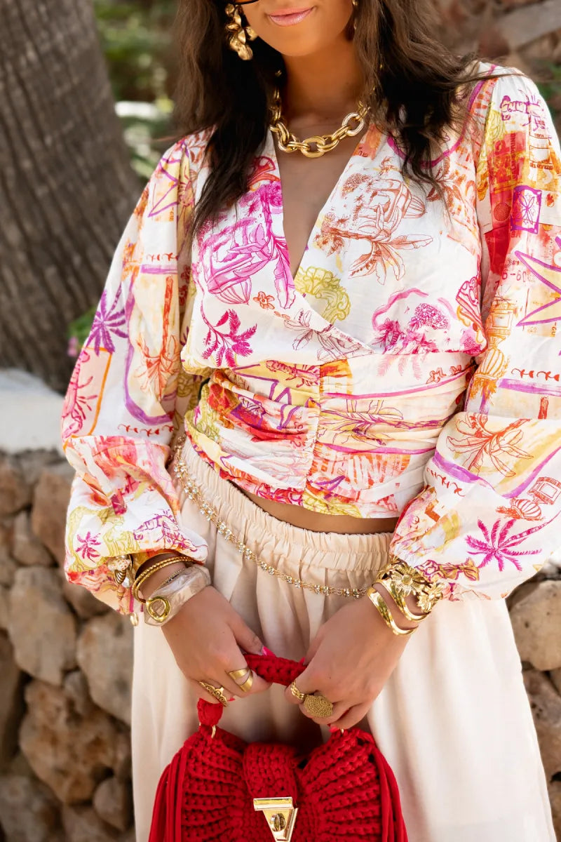  Fabi Print Blouse^