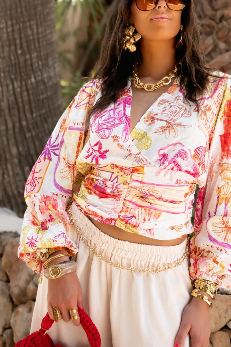  Fabi Print Blouse^