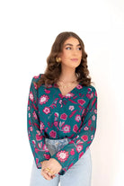  Lofty Manner Blouse Meva Silver Flower