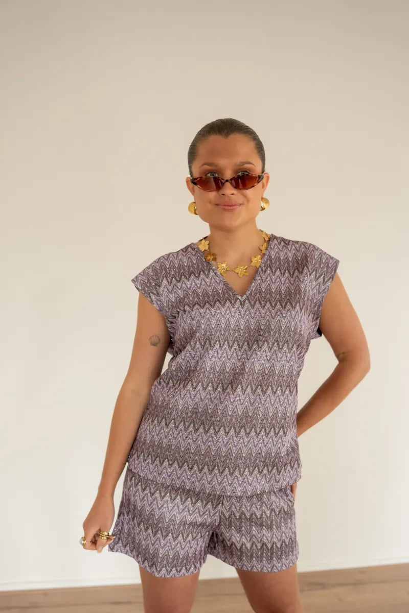  Lofty Manner Top Tessa Purple