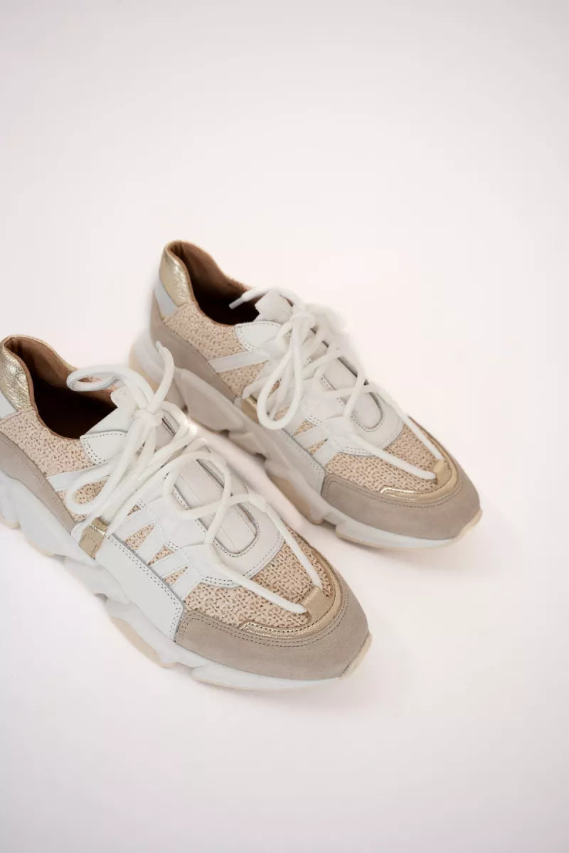  Dwrs Los Angeles Raffia Sand Champagne Sneakers