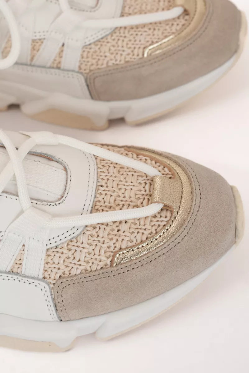  Dwrs Los Angeles Raffia Sand Champagne Sneakers