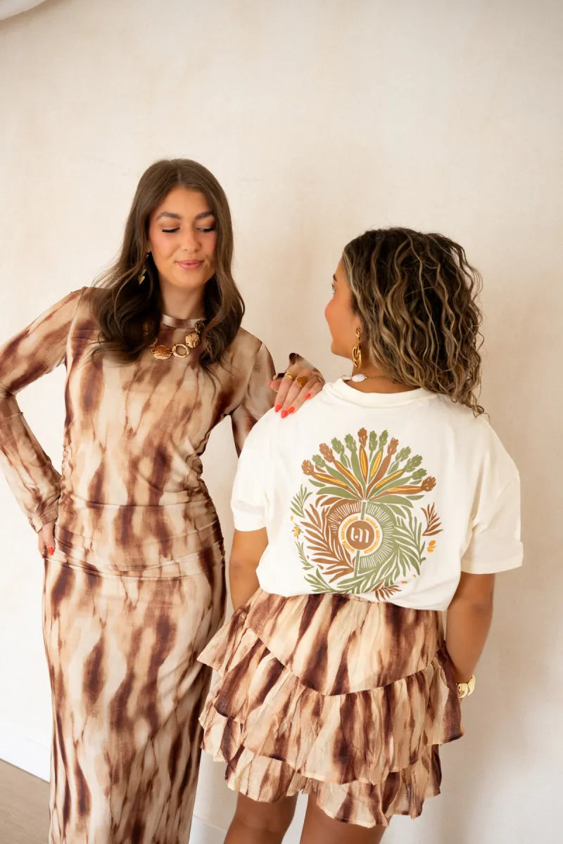 Lofty Manner Dress Isani Maxi Mesh Brown