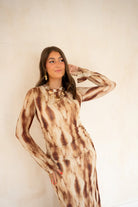  Lofty Manner Dress Isani Maxi Mesh Brown