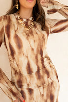  Lofty Manner Dress Isani Maxi Mesh Brown