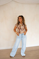  Lofty Manner Top Haisa Abstract Brown