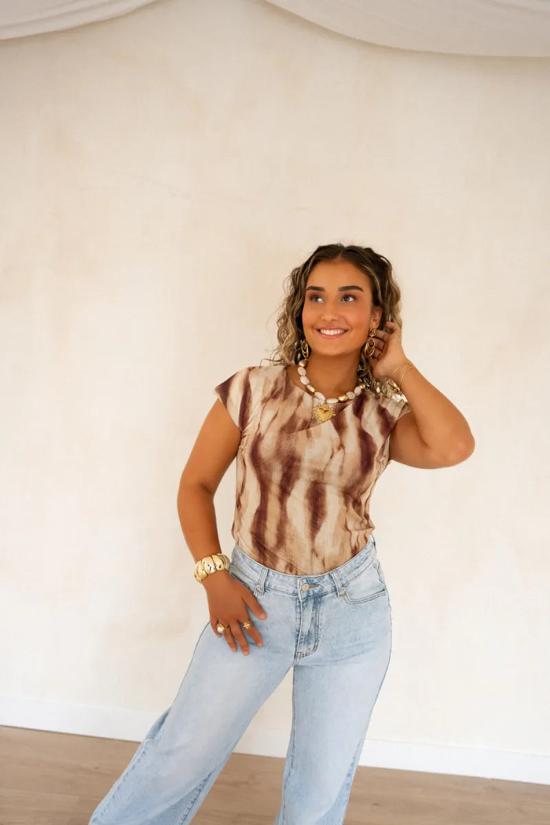  Lofty Manner Top Haisa Abstract Brown