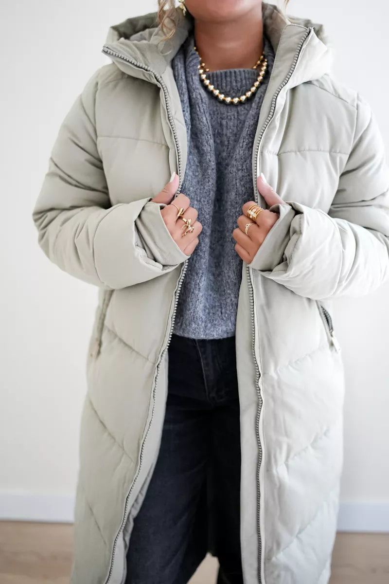  // Long Puffer Coat Soft Green
