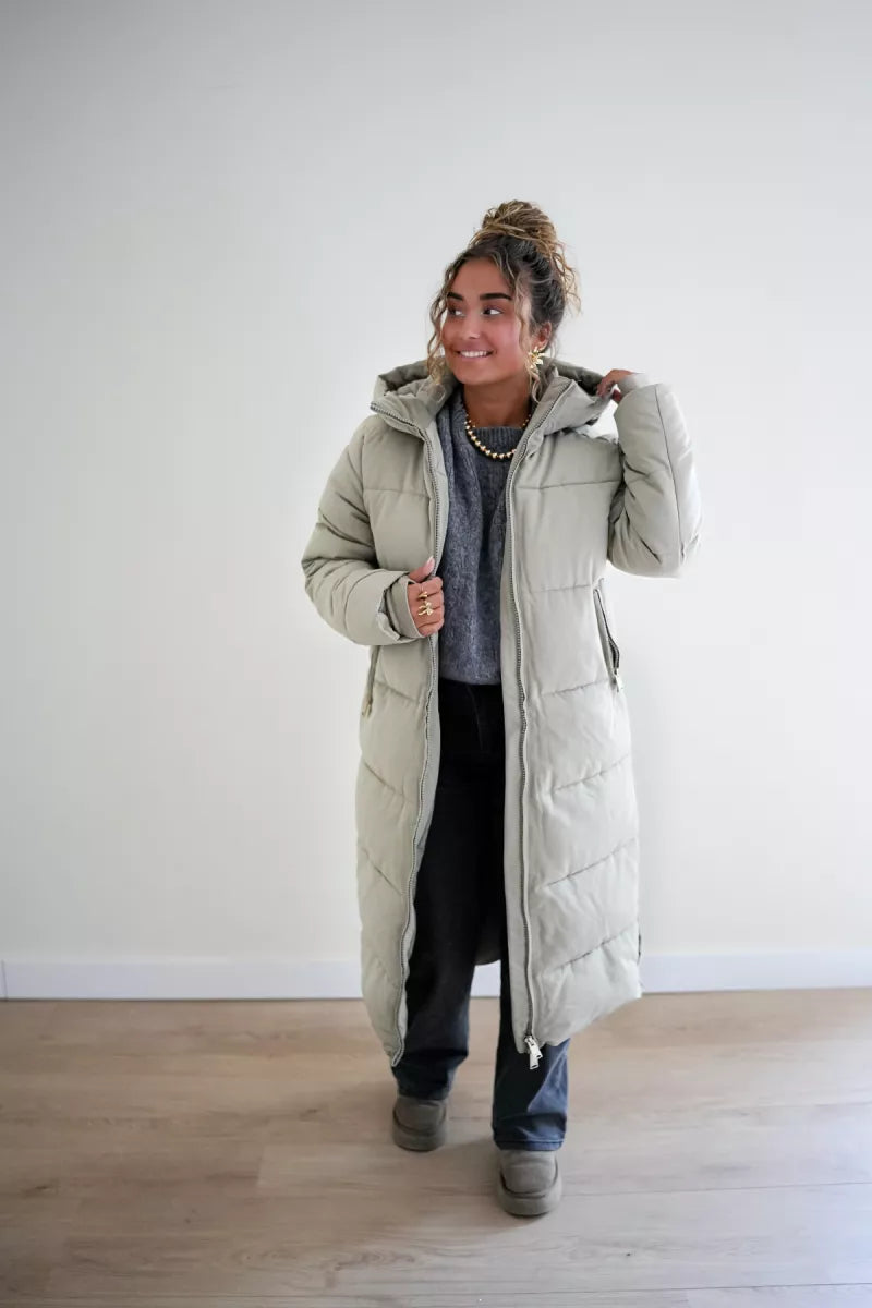  // Long Puffer Coat Soft Green