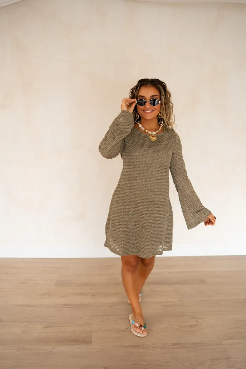  Lofty Manner Dress Hodee Mini Crochet Kaki