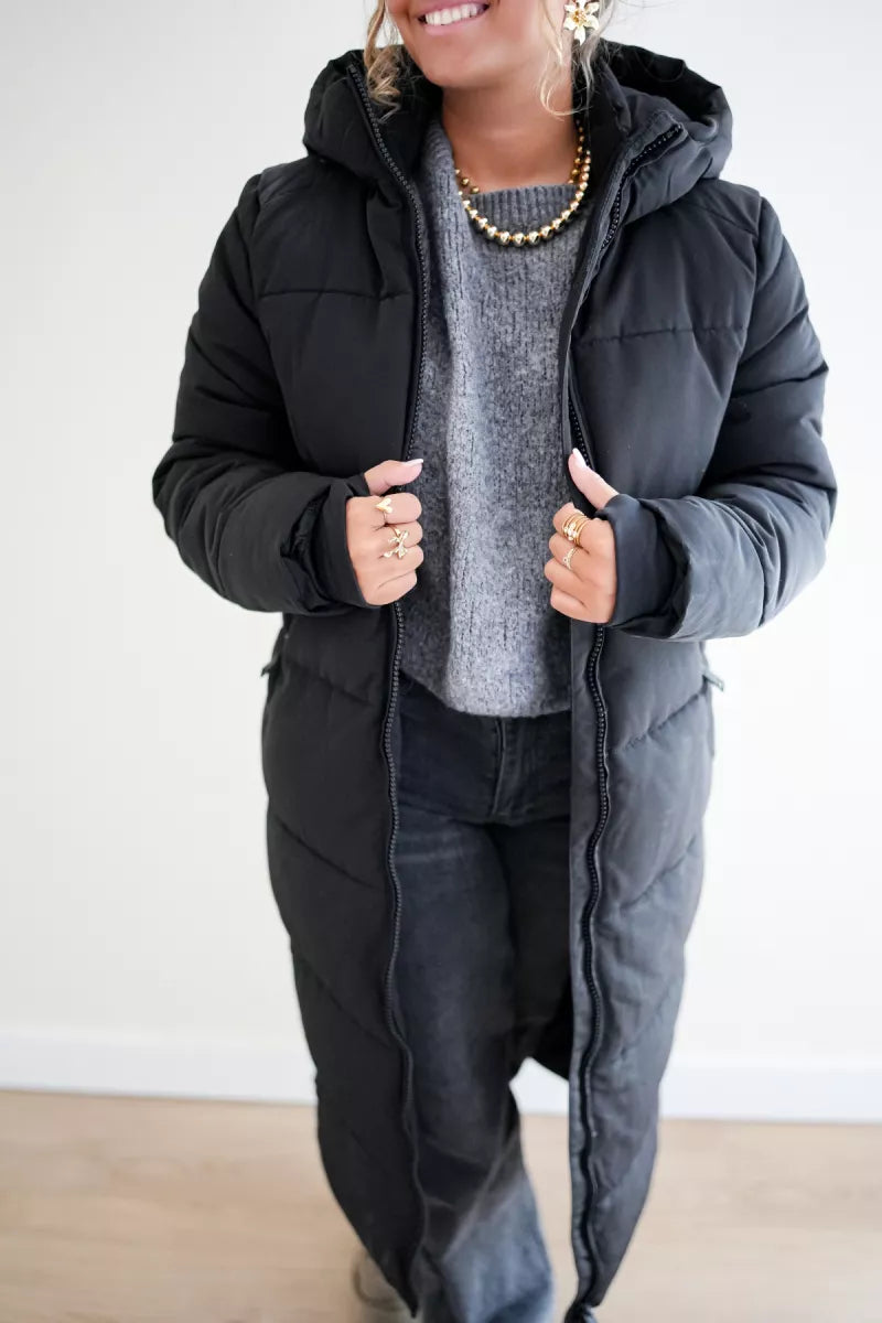  // Long Puffer Coat Black