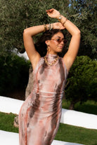  Bibi Dress Tie Dye Brown Blush