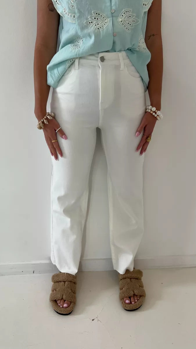  Yona Straight Jeans White 7325-4
