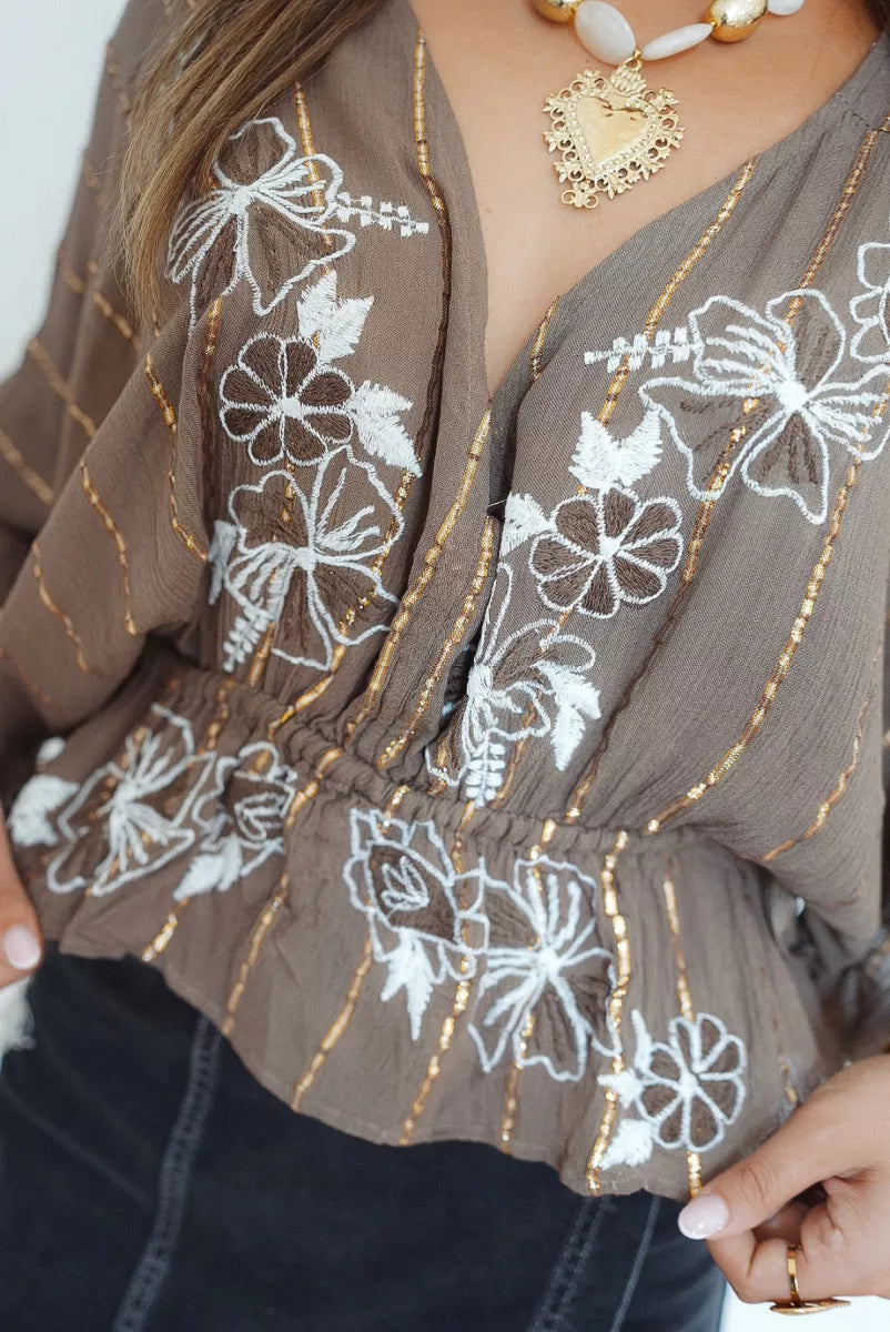  Top Emilia Florina Taupe